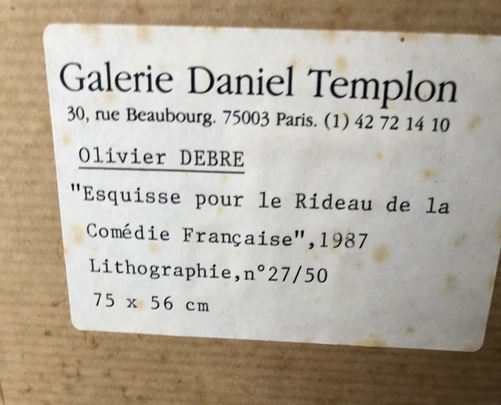 Esquisse pour le rideau de la comédie française
