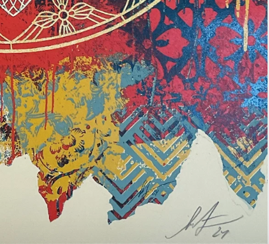 Collage Peace Mandala (Red)