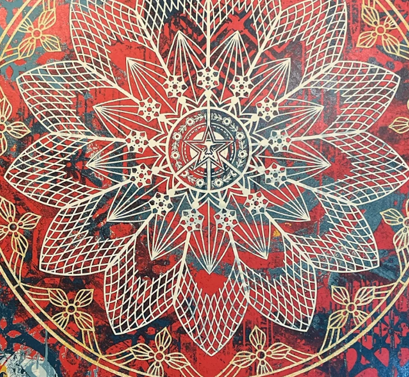 Collage Peace Mandala (Red)