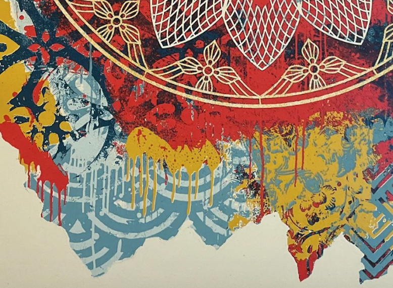 Collage Peace Mandala (Red)