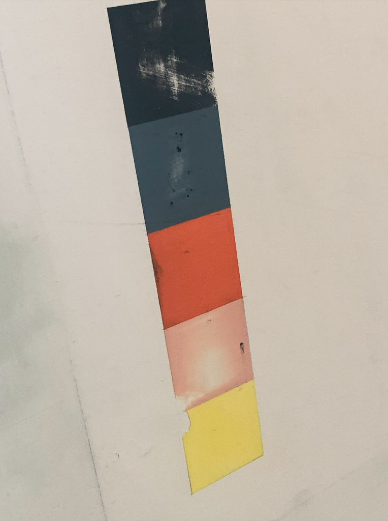 Three supports and house Painting