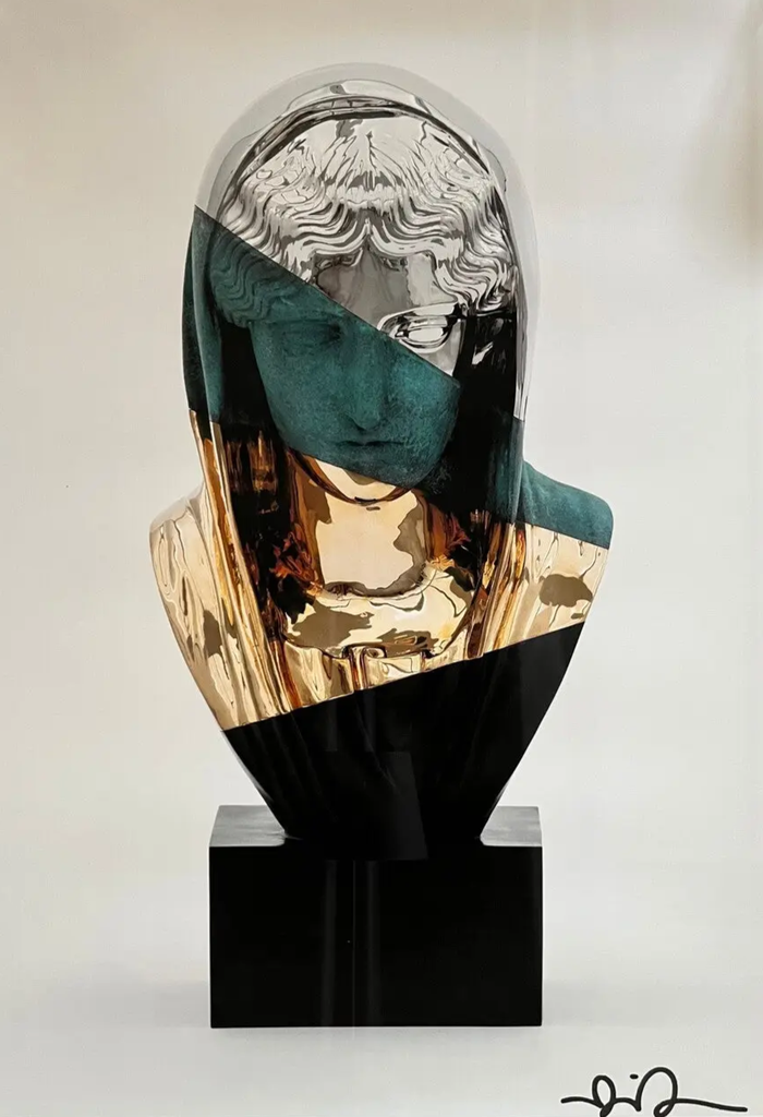 AMALGAMIZED BUST OF VEILED WOMAN
