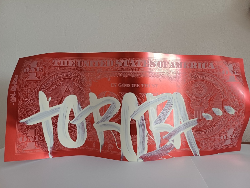 ONE DOLLAR RED TO ROB A BANK