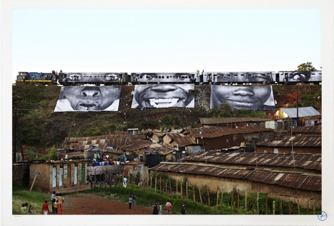 Women Are Heroes - In Kibera Slum train passage 1