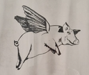 Take a number 1 - Tshirt with flying pig