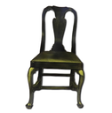 Queen Anne Side Chair with Slip Seat (chartreuse green)