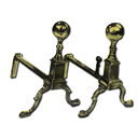 Pair of Chippendale Brass Andrions (yellow)
