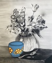 Tea with morning flowers