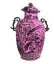 China Covered Urn (pink)