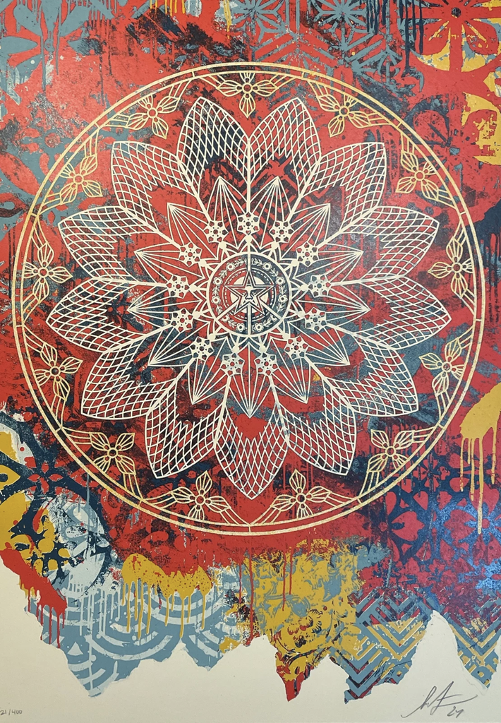 Collage Peace Mandala (Red)