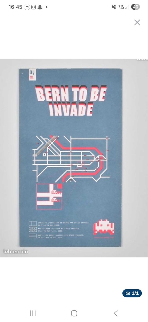 Space invader carte d'invasion Bern to be Invade