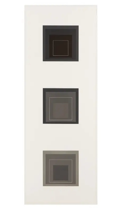 White Line Squares Triptych
