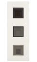 White Line Squares Triptych