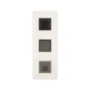 White Line Squares Triptych