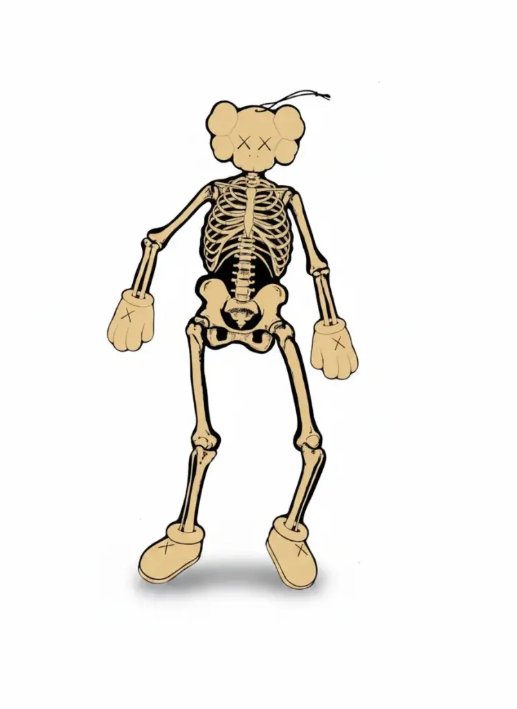 "KAWS Skeleton Board Cut out Ornament" BONES VERSION