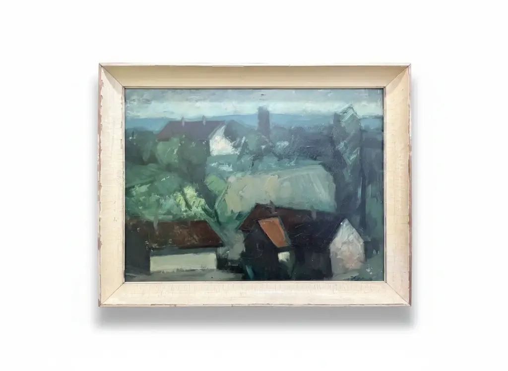 Landscape. Oil on canvas (51 x 66). Wooden frame.