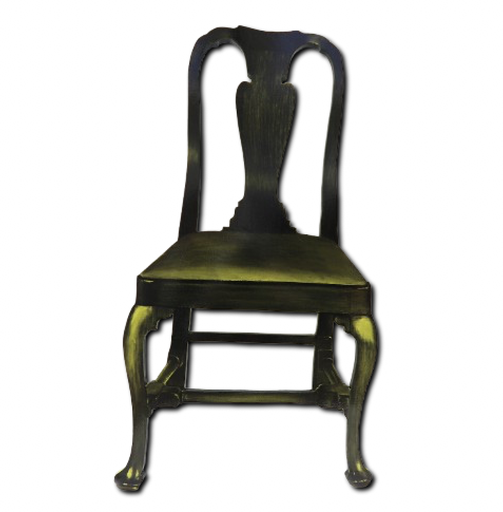 Queen Anne Side Chair with Slip Seat (chartreuse green)