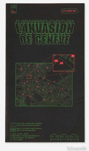 Space invader carte d'invasion de Genève 