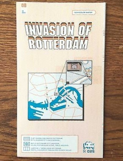 Space invader carte d'invasion de Rotterdam