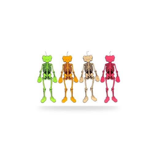Skeleton Board Cut out Ornament Set